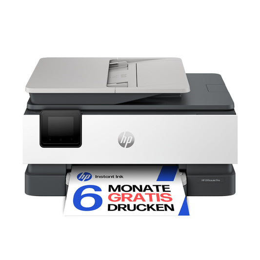 HP OfficeJet Pro 8122e multifunction printer, 6 months free printing Instant Ink included, printer, scanner, copier, fax, WLAN, LAN, duplex, ePrint, Airprint, Basalt - 405U3B#629