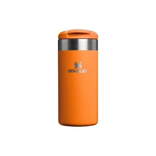 Stanley 1913 Aerolight Transit Thermo Mug 0.35L - Keeps Hot for 4 Hours - Dishwasher Safe - Coffee Mug To Go Leak-Proof - Compatible with Common Car Drink Holders - Goldenrod Coral - 100000111740