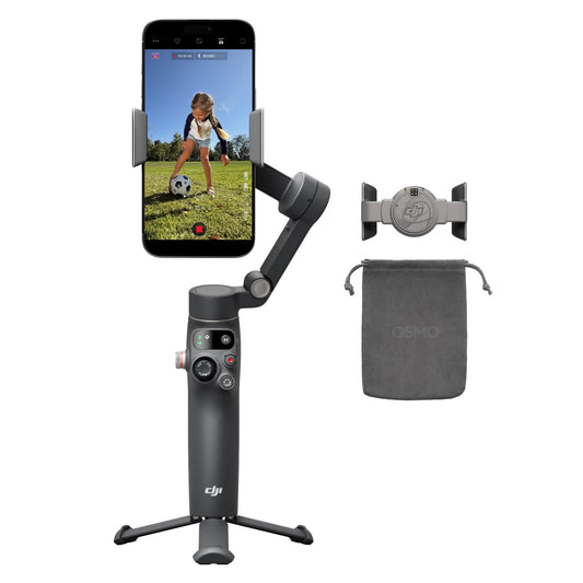 DJI Osmo Mobile 8 standard combo, gimbal stabilizer for smartphones, native AI tracking, 360° pan rotation, extension rod & tripod integrated, 10 hour battery - 190021165779