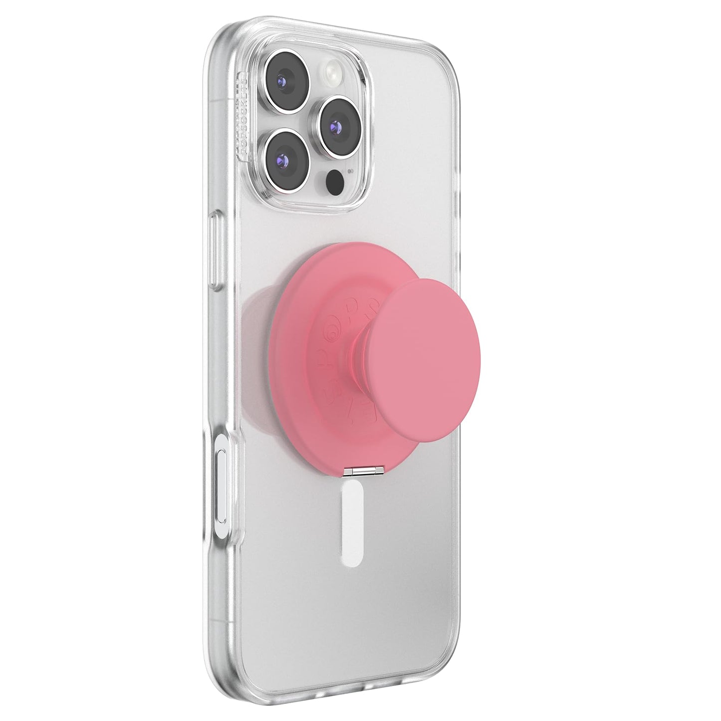 PopSockets Kick-Out Grip for MagSafe, Adjustable Stand for Portrait or Landscape Format, Magnetic Holder, Pink - Putty - 807624