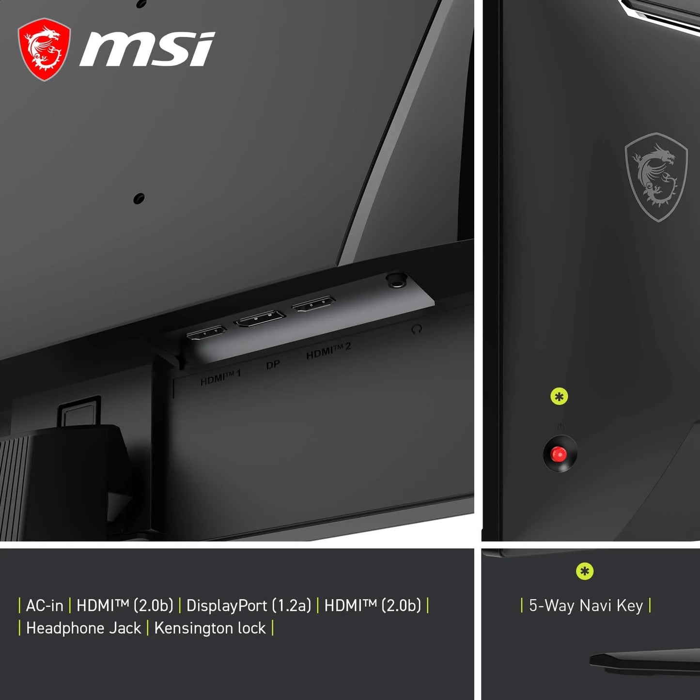 MSI MAG 275FA E20 27" FHD Gaming Monitor, 1920 x 1080 Rapid IPS, 200 Hz, 0.5 ms, HDR Ready, AMD FreeSync Premium, Eye Care, AI Vision, HDMI 2.0b, DP 1.2a, Frameless, VESA Mount, Black - 4711377402385