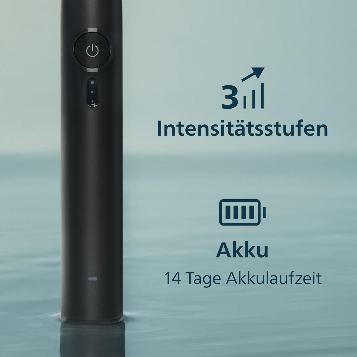 Philips Sonicare Series 3100 Electric Toothbrush – Sonic toothbrush with pressure sensor, 3 intensity levels, EasyStart, SmartTimer, 14 days of battery life, travel case, Black, HX4034/22, [New]
