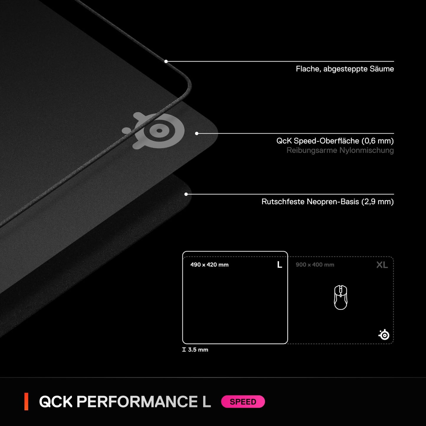 SteelSeries QcK Performance L Speed