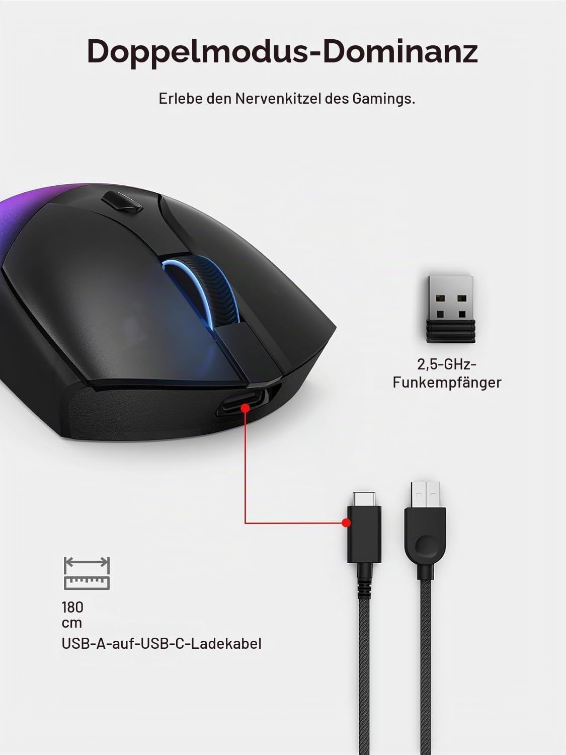 Lenovo Legion M410 | Wireless RGB Gaming Mouse - GY51P83012