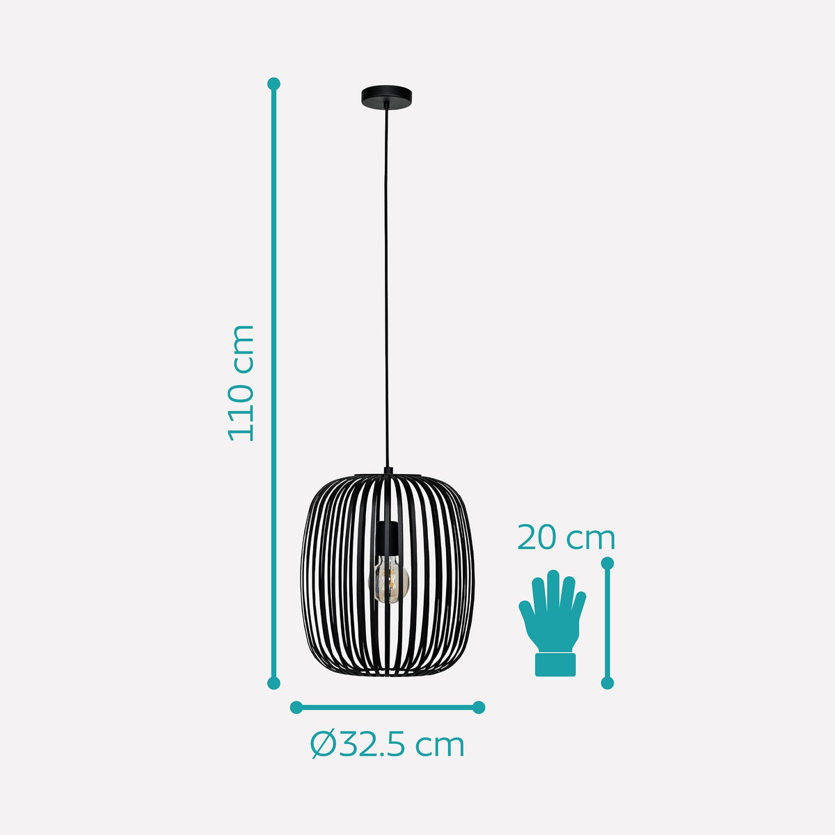EGLO Pendant Lamp Romazzina, Dining Table Pendant Light 1-bulb - 900494