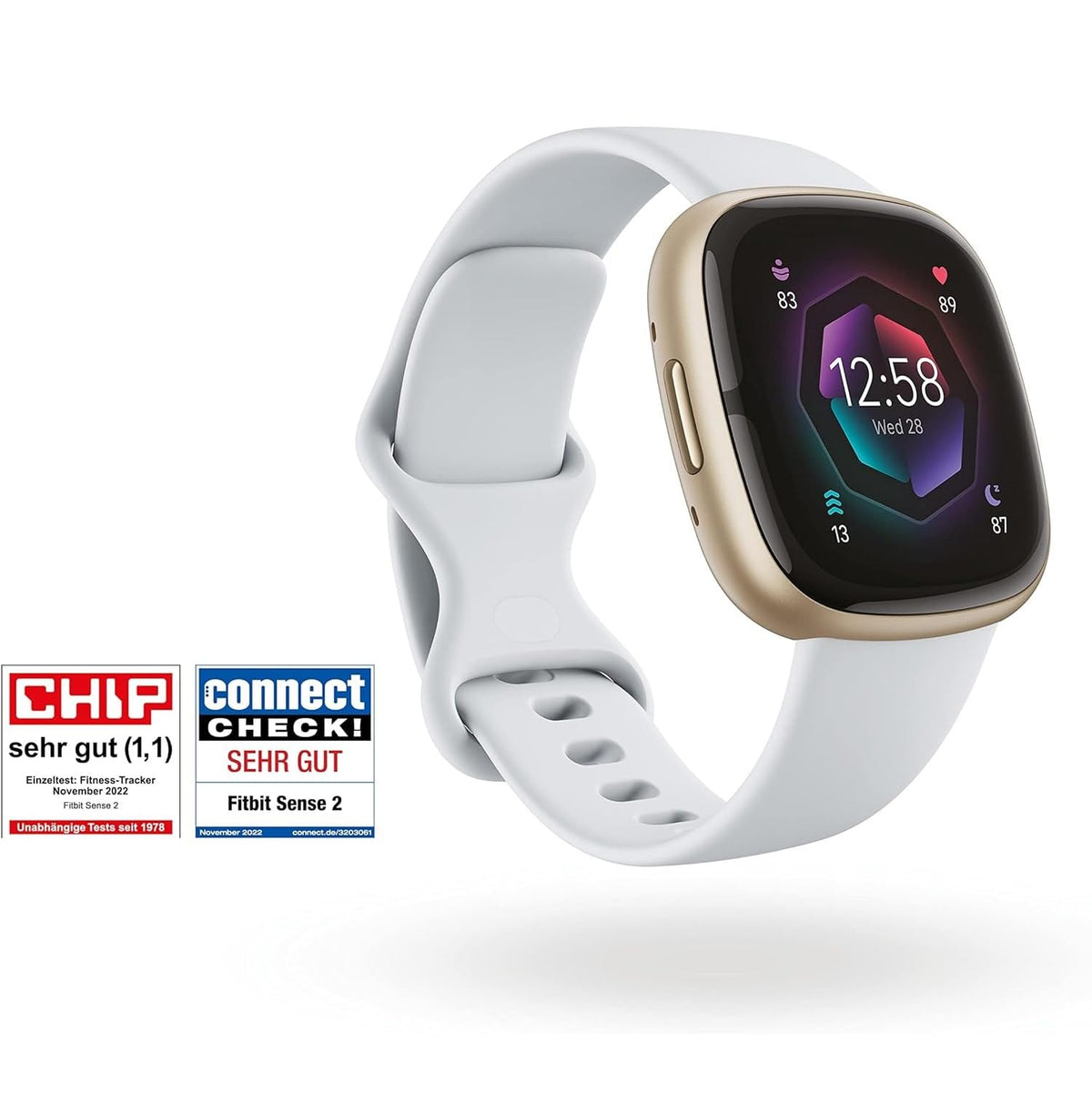 Google Fitbit Sense 2 – Smartwatch for Men and Women – Fitness watch with integrated GPS and phone function – Fitness tracking with stress management, ECG, and sleep analysis – compatible with Android/iOS - FB521GLBM