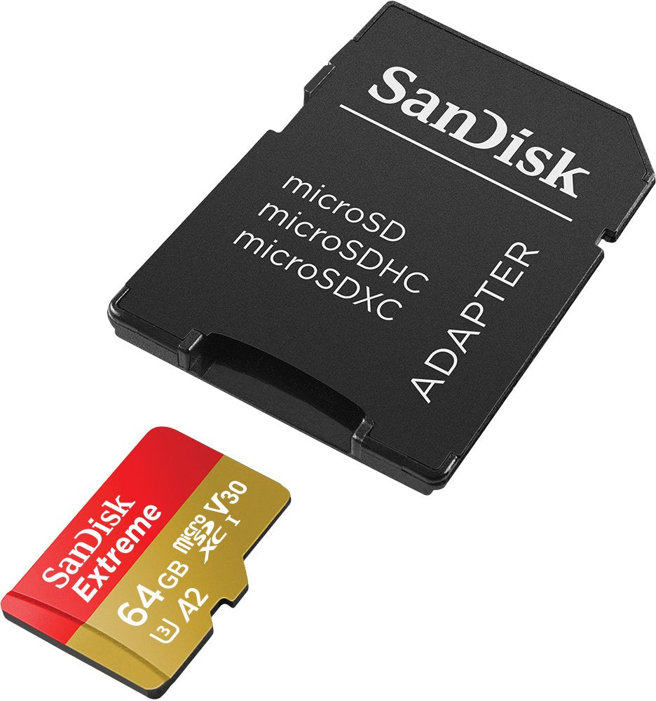 SanDisk Extreme microSDXC UHS-I Speicherkarte 64 GB für - SDSQXAH-O64G-GN6AA