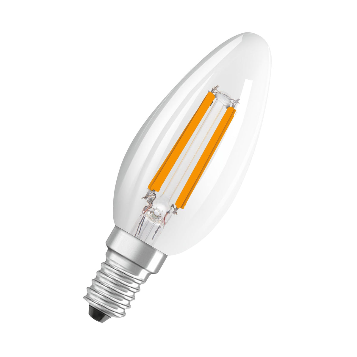 Osram LED-uri de înaltă eficiență cu clasă de eficiență energetică A, pachet avantajos cu 30 de surse de iluminat, înlocuiesc becurile tradiționale de 40W, formă de candelă, alb cald (2700K), E14, sticlă filament. - 4099854338724
