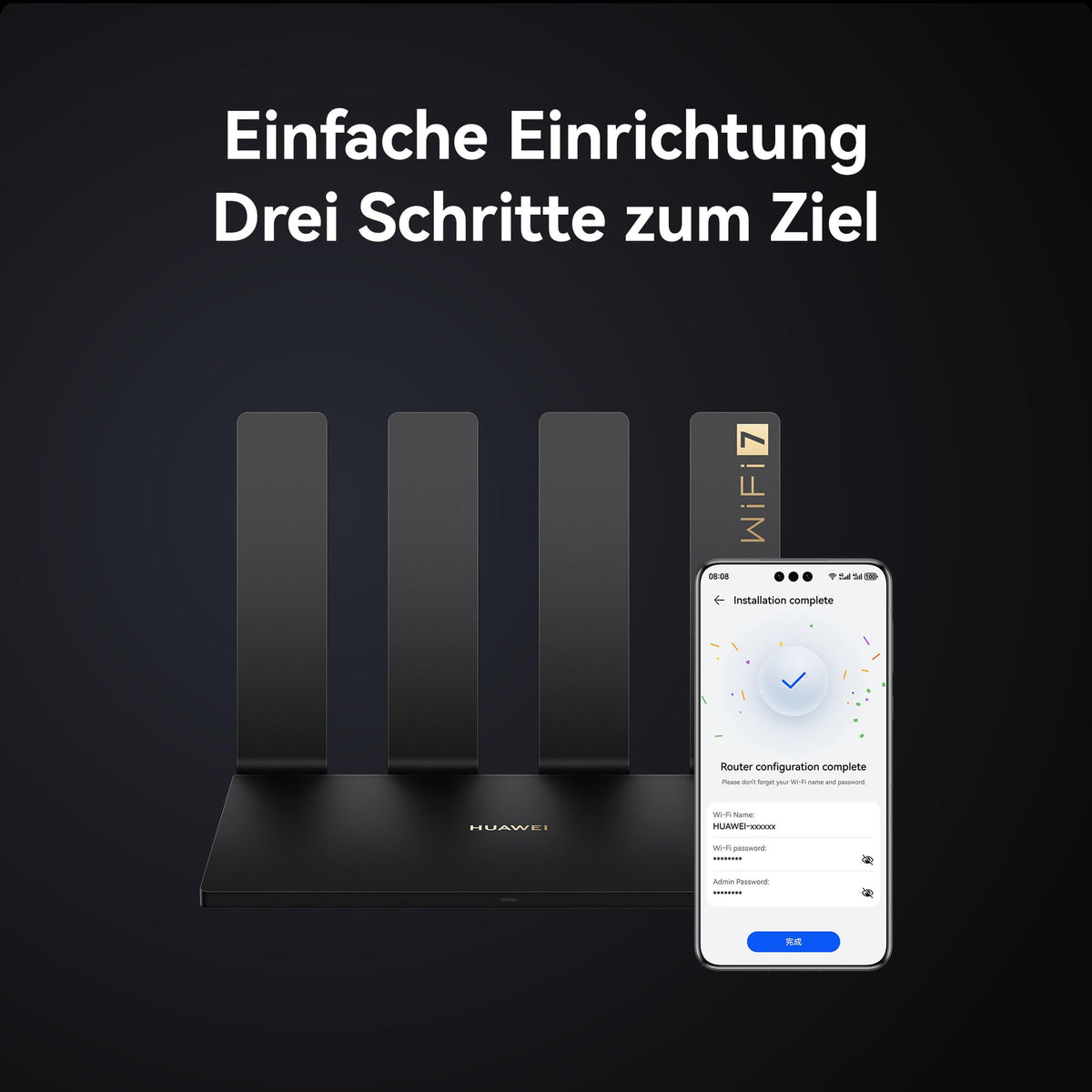 HUAWEI WiFi BE3 Pro, 3.6 Gbit/s Dual-Band WLAN 7, No DSL Function - YGJN-BE33