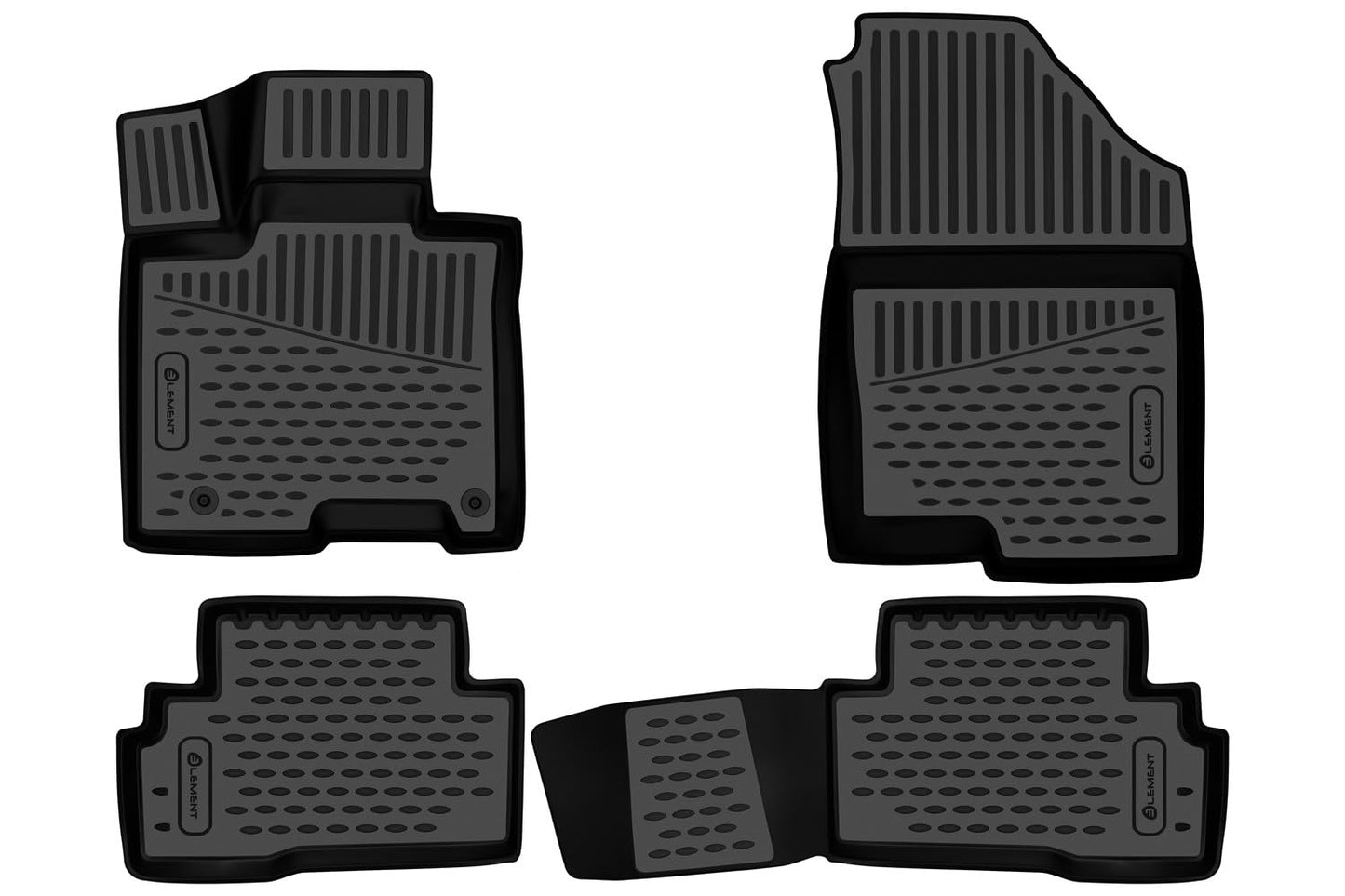Element 3D rubber floor mats suitable for Hyundai Tucson (Hybrid!) | Mk4 IV | Year of construction 2023-> | 100% custom-fit all-weather floor mats made of TPE, high edge, waterproof, non-slip, odorless - EXP.ELEMENT3DA71141210