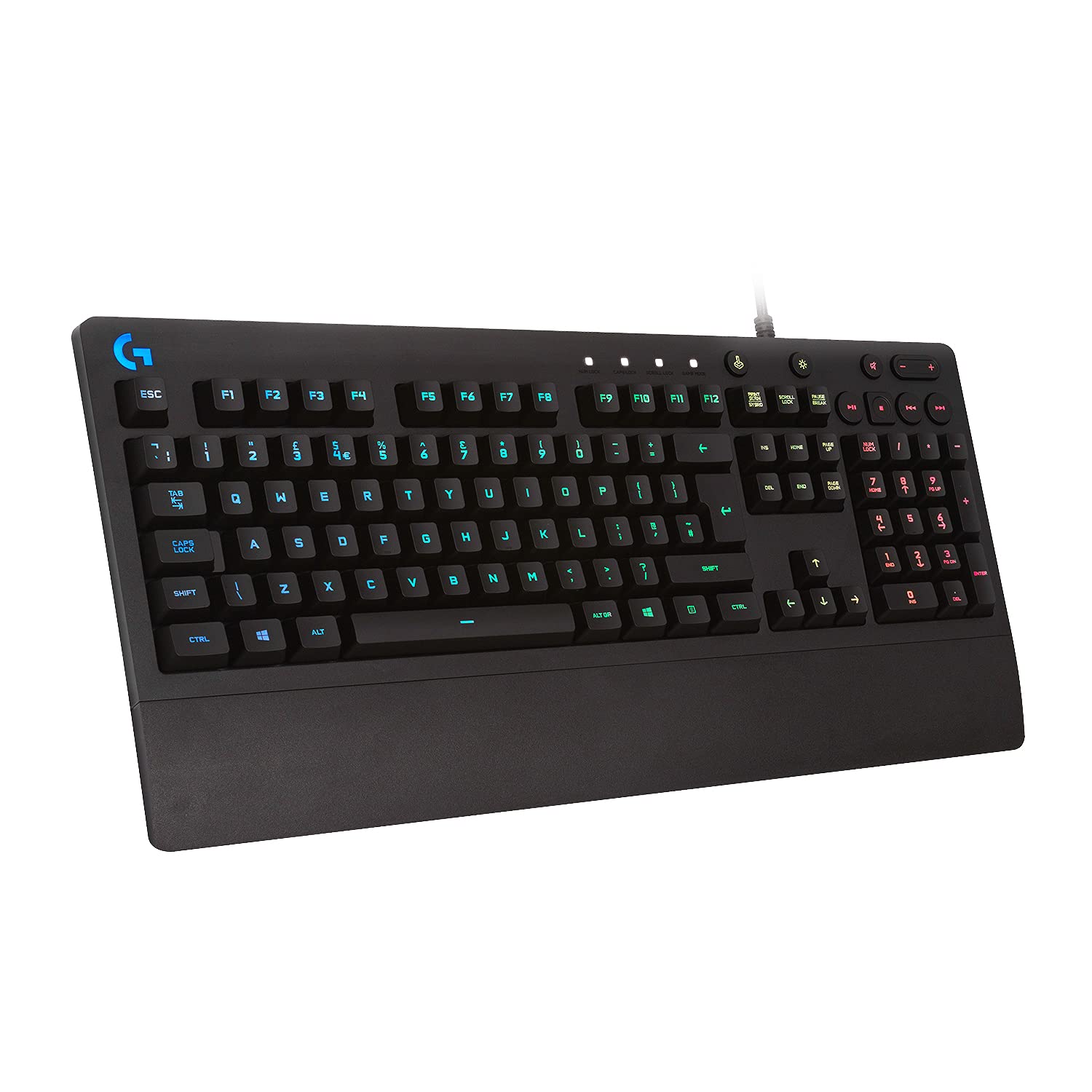 Logitech G213 Prodigy RGB Gaming Keyboard, UK QWERTY Layout - Black - 920-008091
