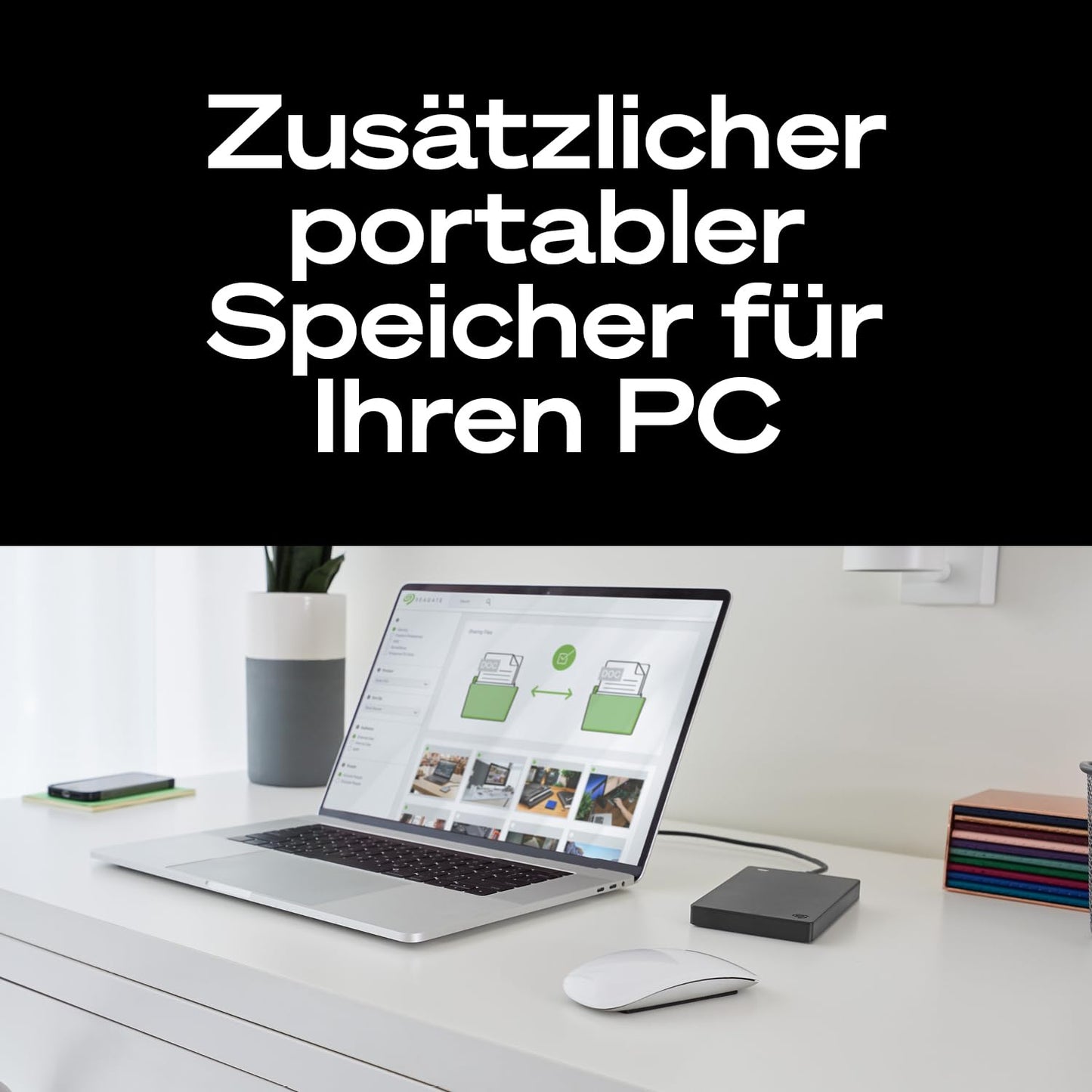 Seagate Portable Drive 2TB portable external hard drive, 2.5 inch, USB 3.0, incl. data recovery service (STGX2000400)