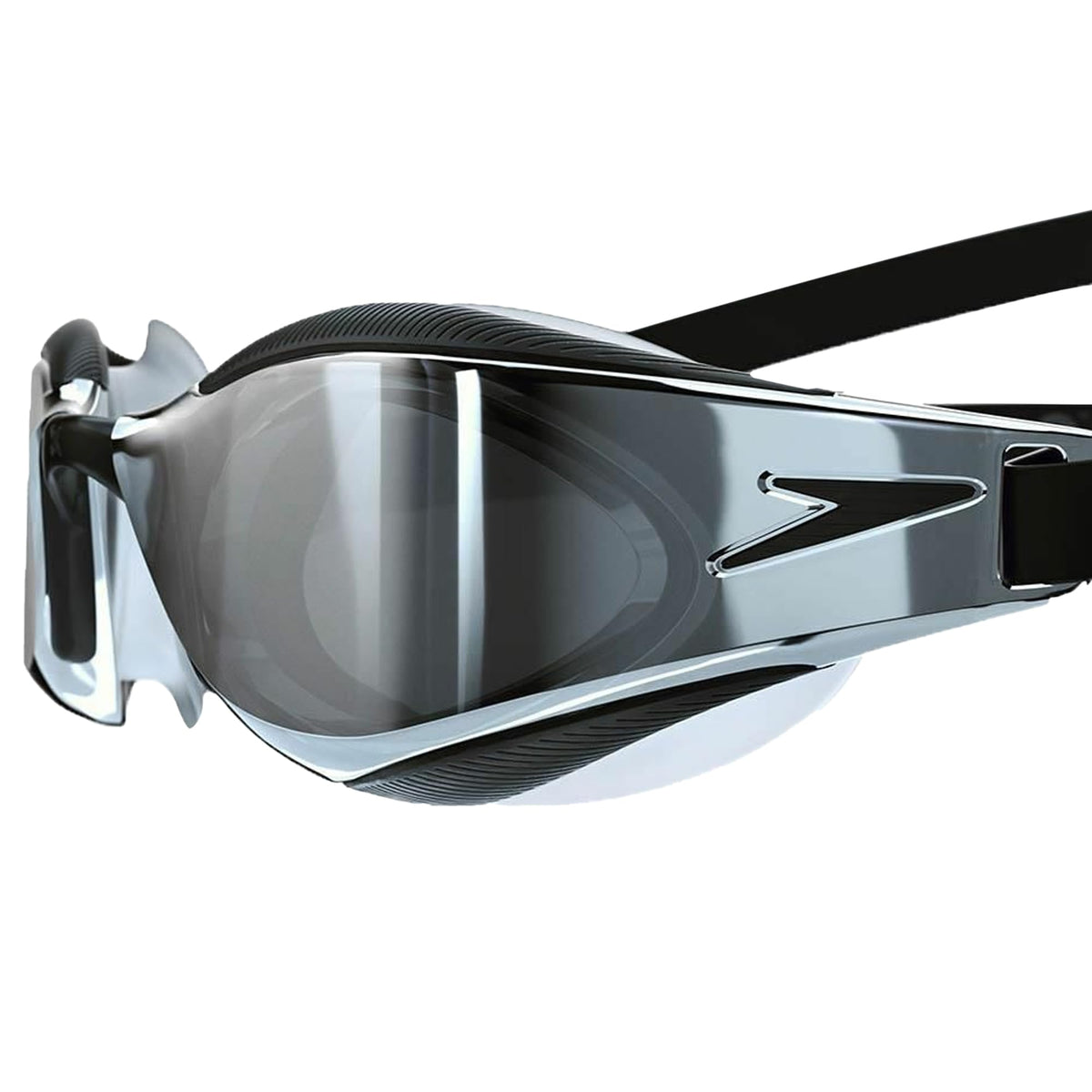 Speedo Unisex Adulți Fastskin Hyper Elite Ochelari de înot | Ochelari de înot pentru competiții | Performanță | Antrenament | Ochelari de înot hidrodinamici, Negru/Oxid Grey/Chrome, Mărime unică - 5053744613321