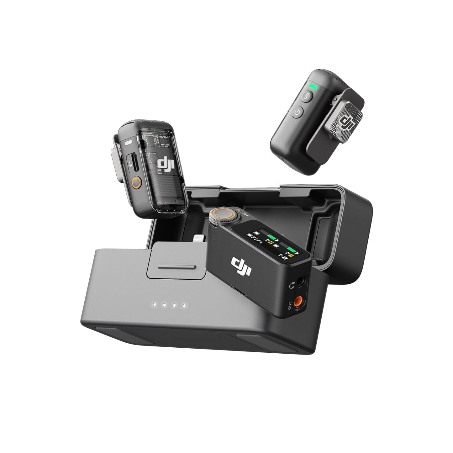 DJI Mic 2 Wireless Microphone 2 TX 1 RX Charging Case CP.RN.00000305.01