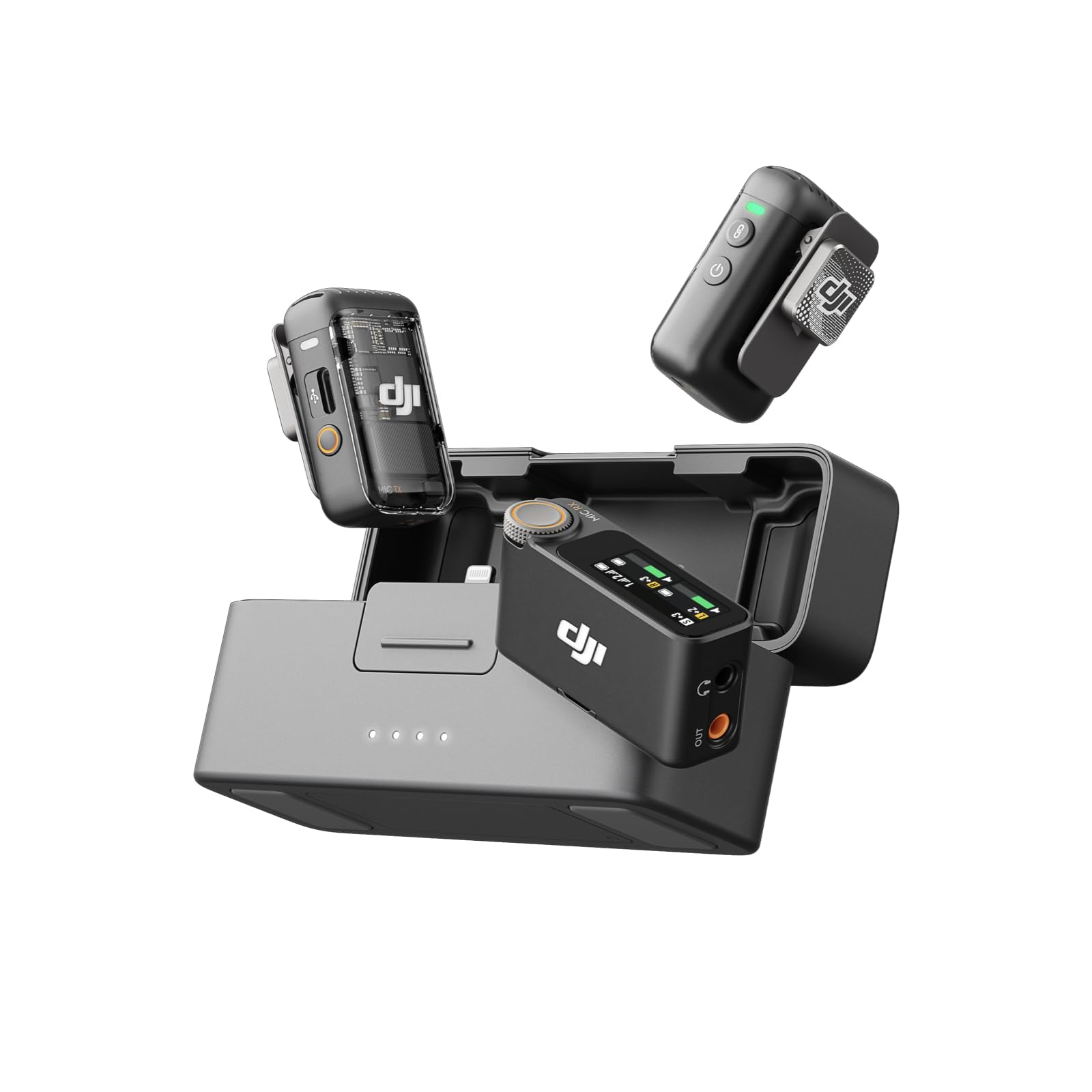 Microfon wireless DJI Mic 2 2 TX 1 RX cu carcasă de încărcare CP.RN.00000305.01