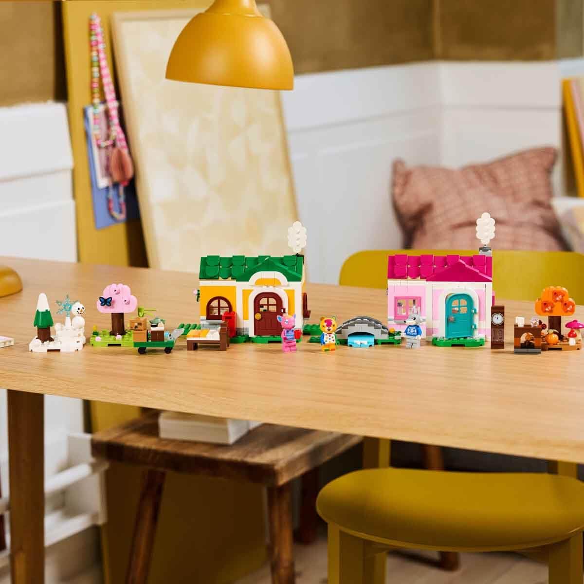 LEGO Animal Crossing - Creative Houses: Seasons of Fun - 2-in-1 playset with 2 playhouses, minifigures of Stitches, Feline & Grimm - Gamer gift for girls, boys aged 7 and up - 77057