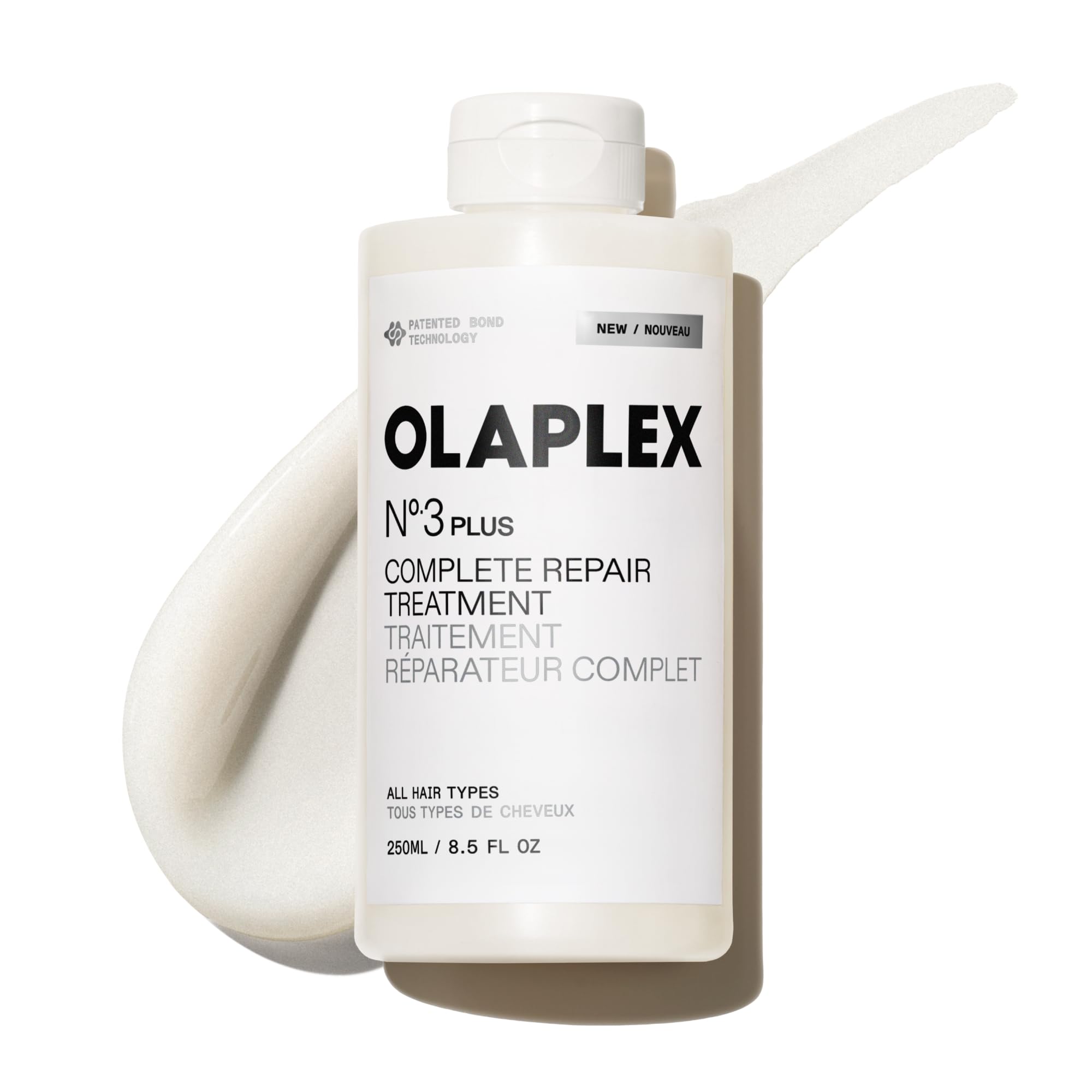 Olaplex N°.3PLUS Complete Repair Treatment: The hair treatment for repairing hair damage for immediately stronger, smoother hair, 250 ml - OLPX-NO.3P