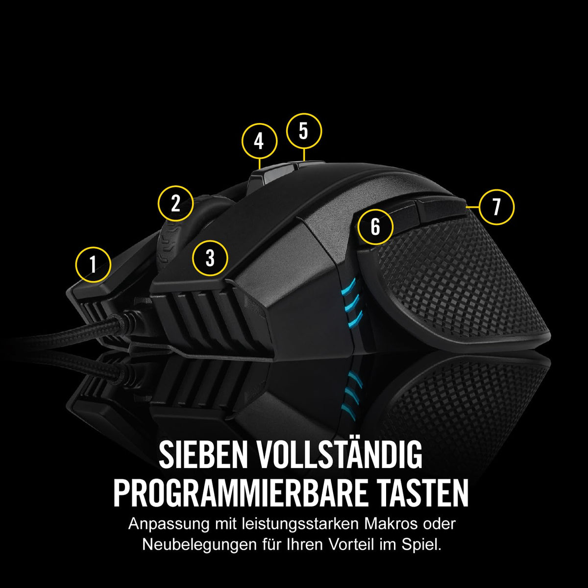 Corsair IRONCLAW RGB Wired FPS/MOBA Gaming Mouse - Black - CH-9307011-EU