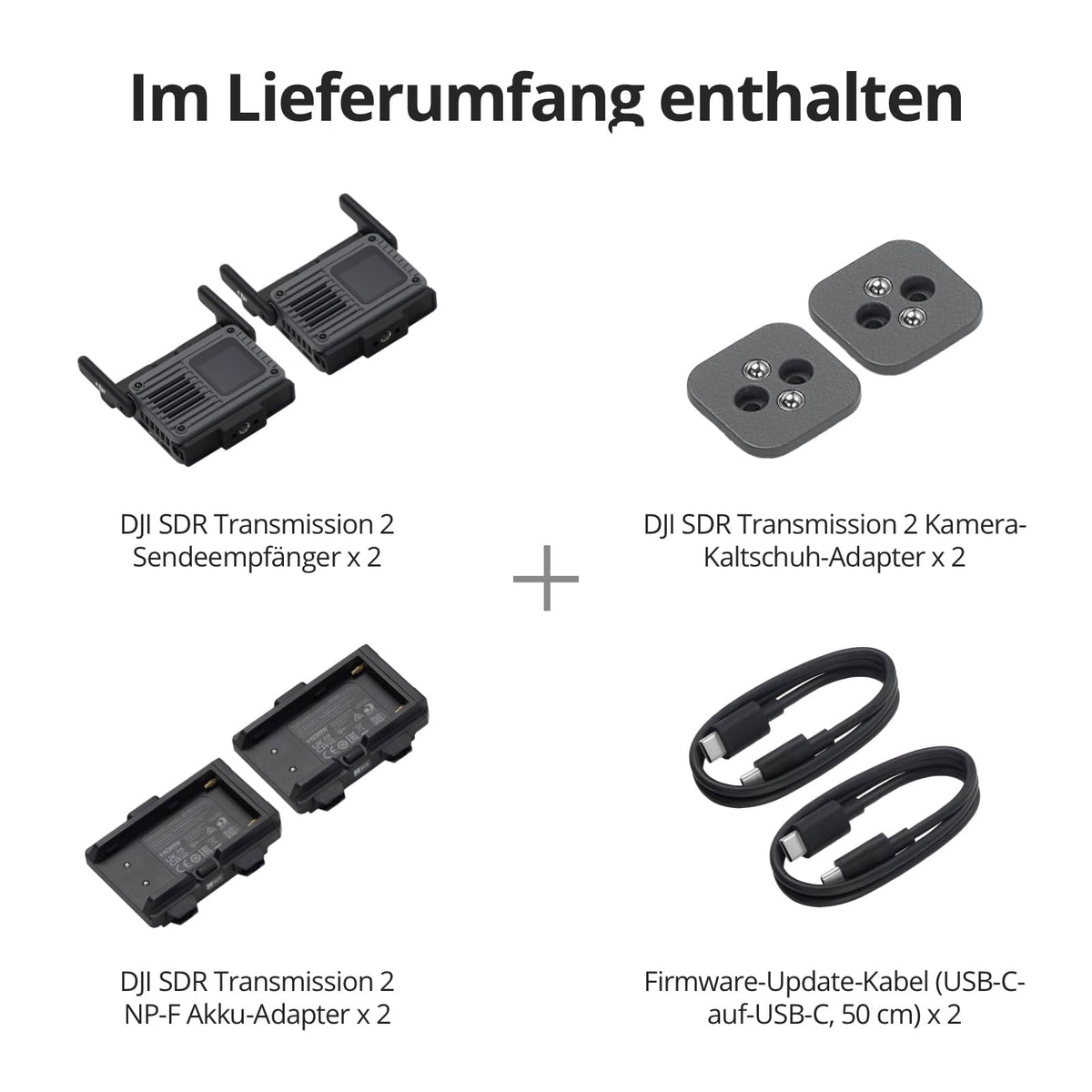 DJI SDR Transmission 2 Combo, 1 Sender + 1 Empfänger, 4K-Funk-Transceiver - 6937224148086