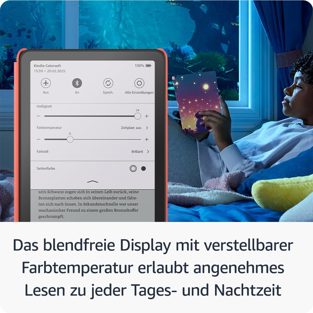 Amazon Kindle Colorsoft Kids (latest generation) - The first color Kindle for children, with case - 16 GB - Star Time - SA58CB