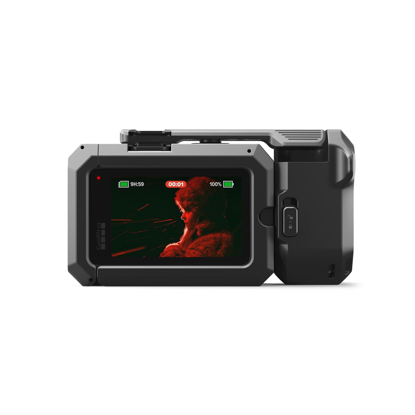 GoPro Mission 1 PRO Grip Edition – Includes Mission 1 PRO camera, point-and-shoot grip, Enduro 2 rechargeable battery, removable lens hood and carrying case - CHDRW-011-RW