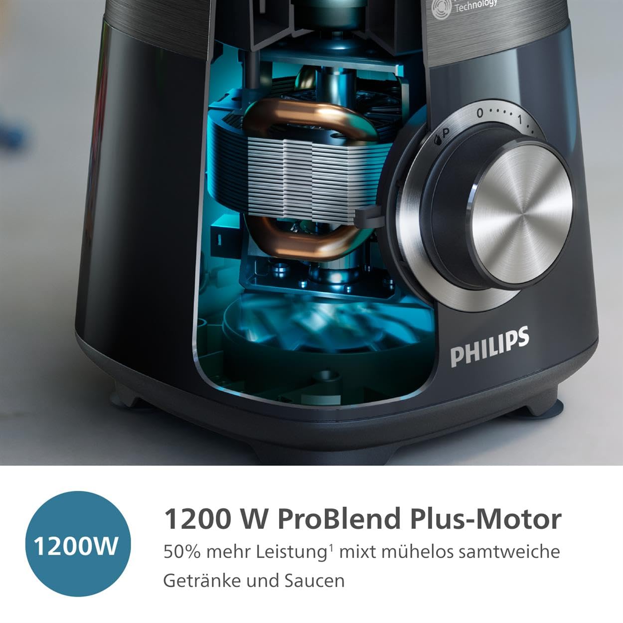 Philips 5000 series blender including blend-and-go container - 1200 W. 2L maximum capacity. ProBlend Plus technology. Dishwasher safe. Automated cleaning. Black (HR3041/00) - HR304100
