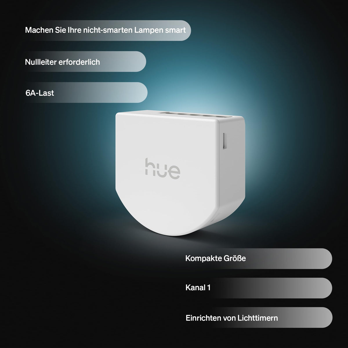 Philips Hue Light Control, 1-pack, 1 channel, makes traditional lights smart, timer and schedules, reliable connection, app, voice commands, compatible with Apple Home, Google Home, and Alexa. - 929004296701