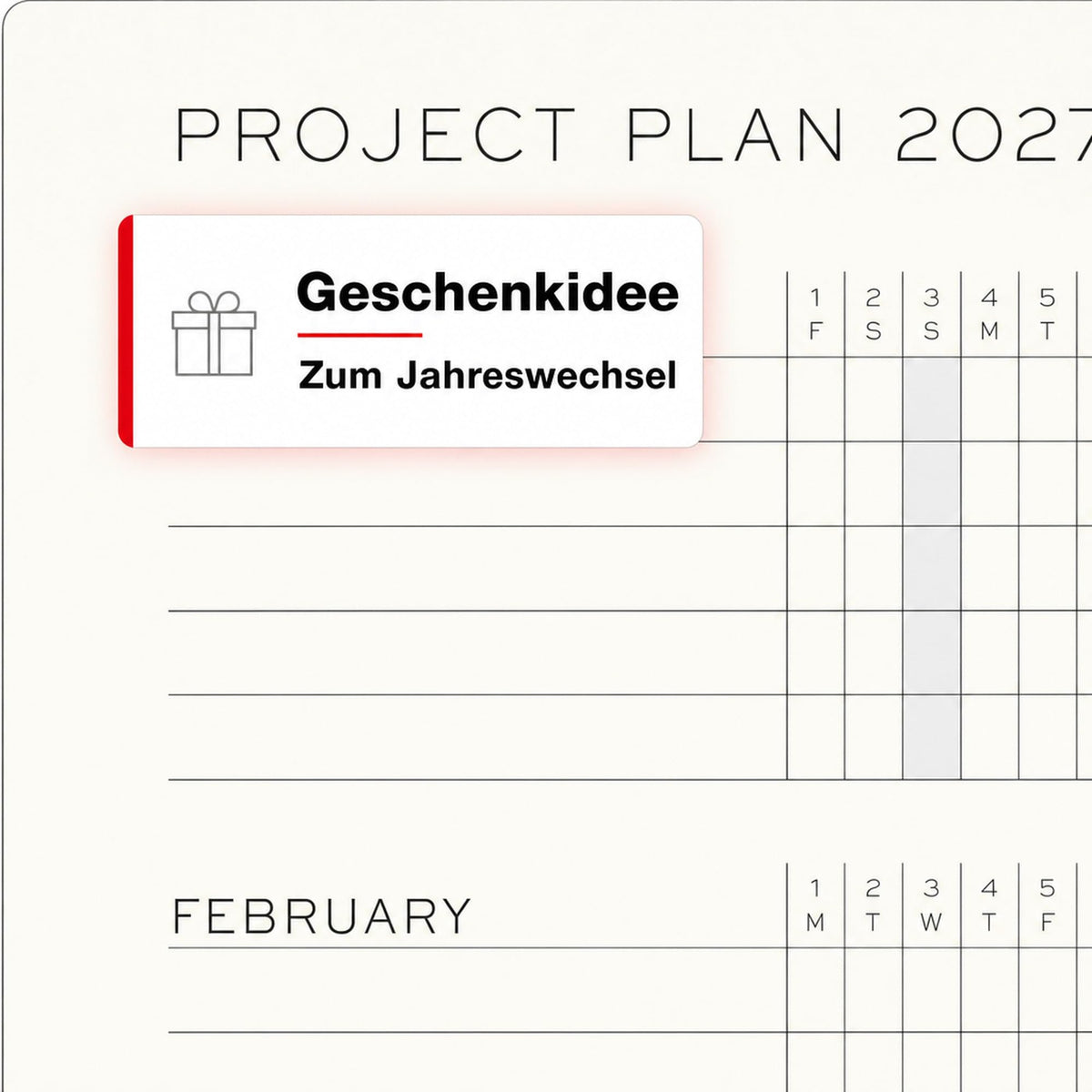 LEUCHTTURM1917 Daily Calendar 2027 Medium (A5) - English, Indigo, 145 x 210 mm, January-December (12 months), 1 page per day, hourly grid 7:00-22:00, hardcover, 80 g/m² paper - 400330