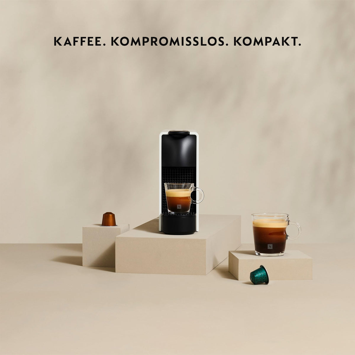 NESPRESSO KRUPS Essenza Mini Black Matte Original Capsule Machine XN110N - XN110NF0