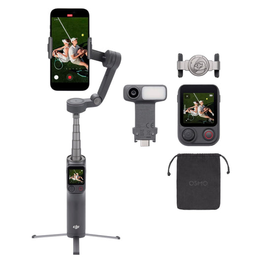 Osmo Mobile 8P gimbal stabilizer for iPhone & Android, tracking module, remote control, native tracking, extension rod & tripod integrated, 10h battery, 3-axis stabilization, smartphone gimbal - 6937224141759