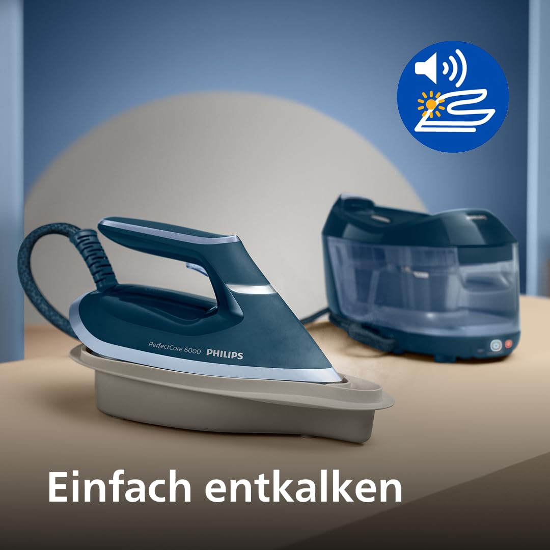 Philips Steam Iron Station 6000 Series, Blue, 2400W - PSG6023/20
