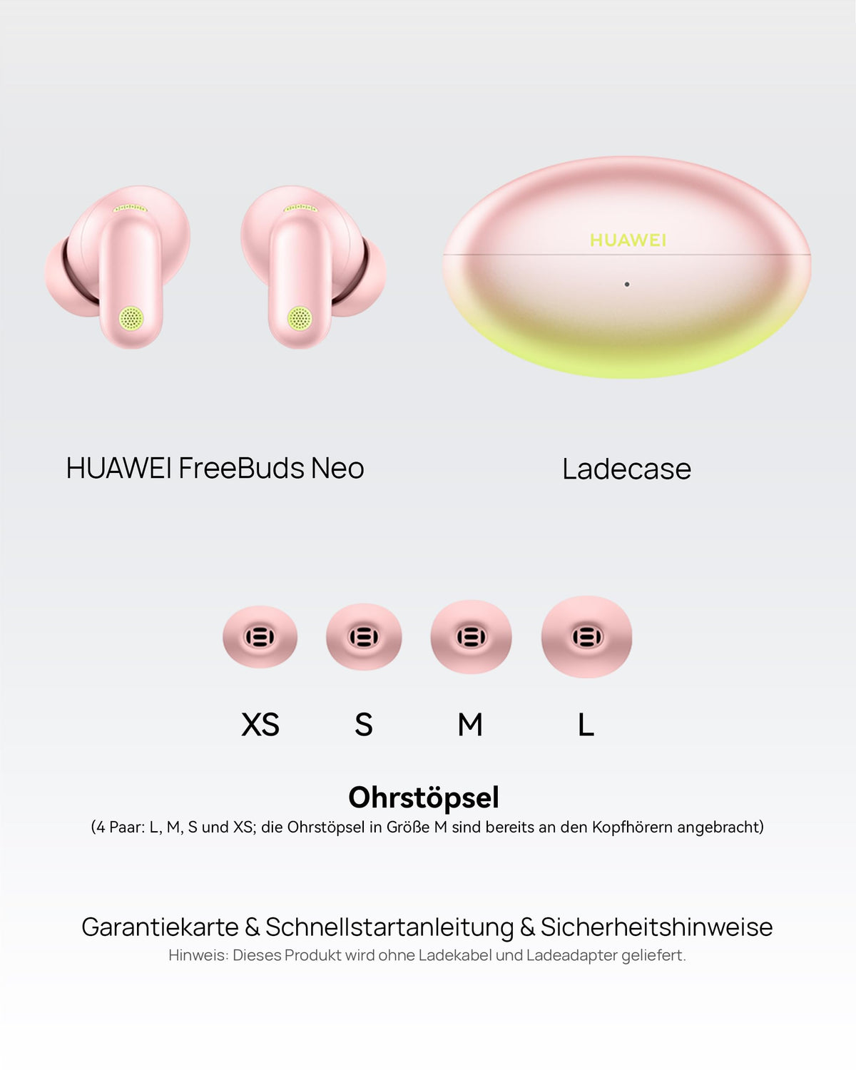 HUAWEI FreeBuds Neo Wireless In-Ear Headphones, 4.8 g, IP 55, Pink - Dolphin-T010