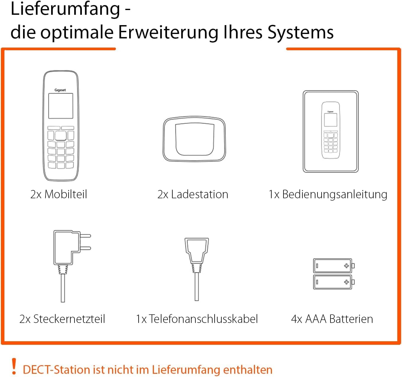 Gigaset CL660HX DUO - 2 design DECT handset with charging cradle - Fritzbox compatible - high-quality cordless telephone for router and DECT base, anthracite metallic [German version][Without base] - L36852-H2862-B101