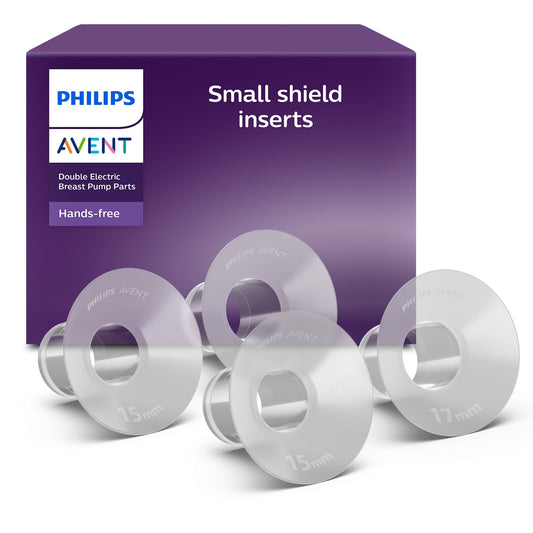 Philips AVENT mici inserții hands-free (15 mm și 17 mm) pentru pompa electrică de lapte, compatibile cu cupe de colectare hands-free, SCF554/11