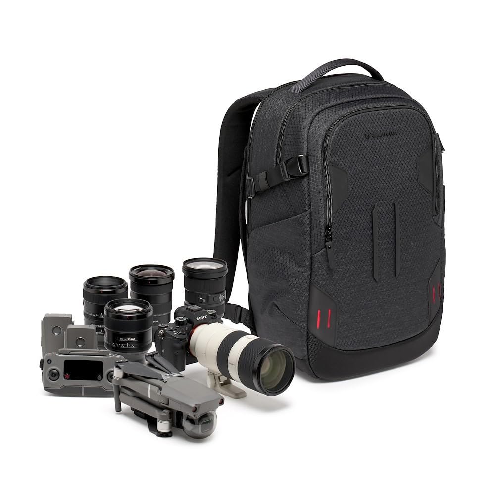 Manfrotto PRO Light Backloader S, Professional Camera Backpack, Top and Rear Access, Double Tripod Mount, Padded Backpack with Interchangeable Dividers, Black - MB
