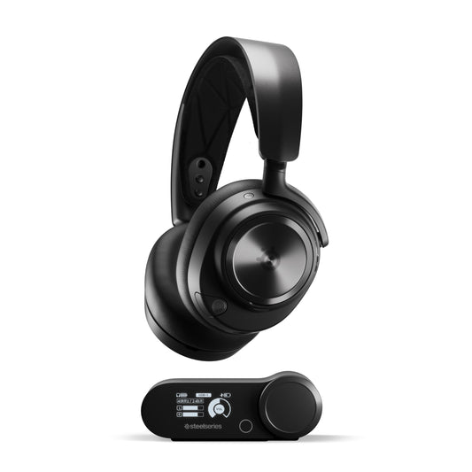 SteelSeries Arctis Nova Pro Wireless - Multi-System Gaming Headset (PC, PS5, Switch + Bluetooth) - Hi-Fi driver - Infinity Power System with 2 batteries - Active Noise Cancellation - ClearCast Gen2 Micro - 61520
