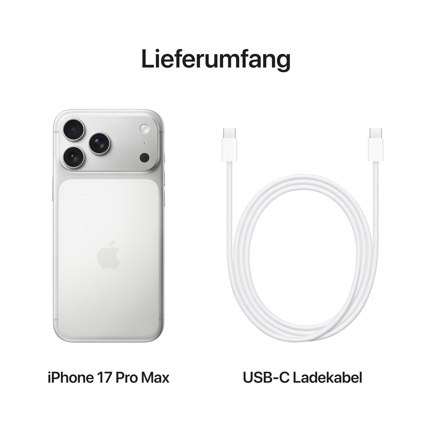 Apple iPhone 17 Pro Max 2 TB: 6.9" display with ProMotion, A19 Pro chip, best battery life ever in an iPhone, Pro Fusion camera system, Center Stage front camera; silver - MFYY4ZD/A