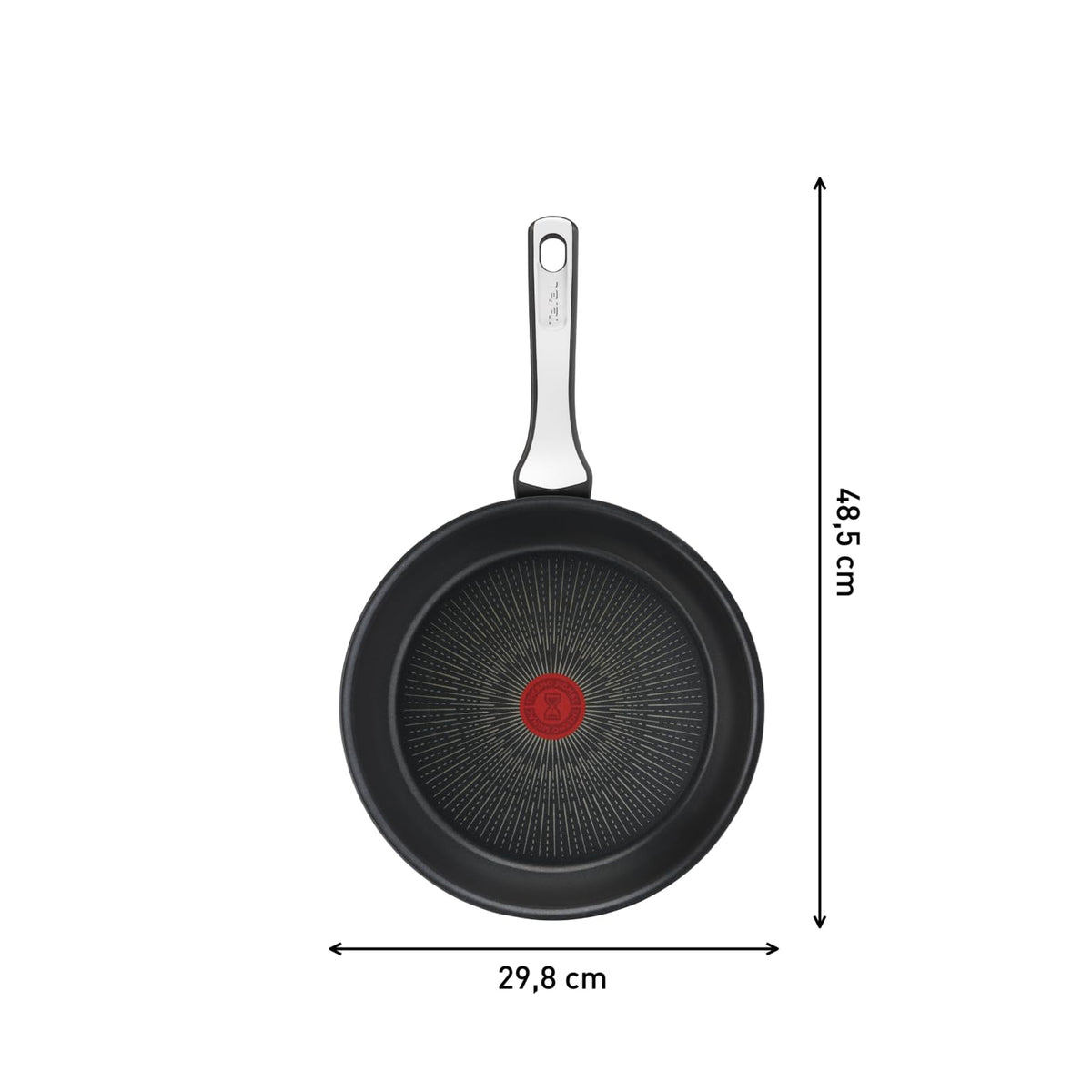 Tefal Unlimited On Frying Pan 28cm High Edge, Induction Pan with Scratch-Resistant Titanium Non-Stick Coating, Thermo-Signal for Ideal Cooking Temperature, Suitable for All Types of Stoves, G25906