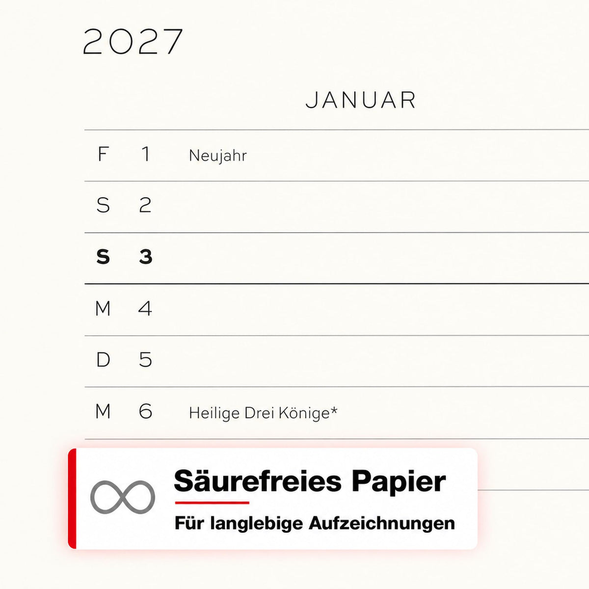 LEUCHTTURM1917 weekly planner 2027 Composition (B5) - German, Sunflower, 254 x 178 mm, January-December (12 months), weekly overview with hourly grid 7:00-22:00 per column, hardcover, 80 g/m² paper - 400143