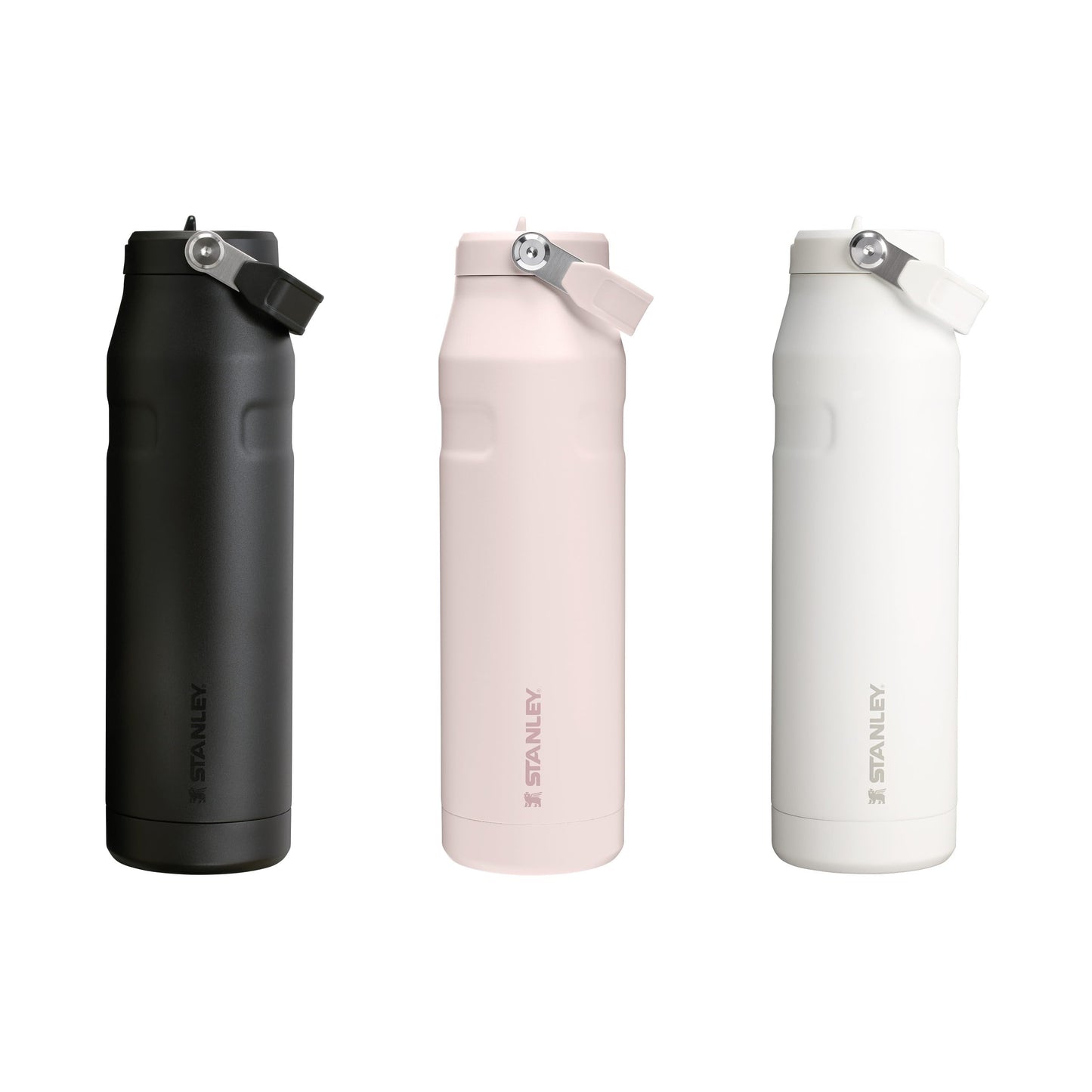 Stanley 1913 Flip Straw Drinking Bottle with Straw 1.06L - Thermal Mug Cools for 17 Hours - Ice Cold for 4 Days - BPA Free - Leakproof - For Cup Holders - Dishwasher Safe - Rose Quartz - 10-12111-065