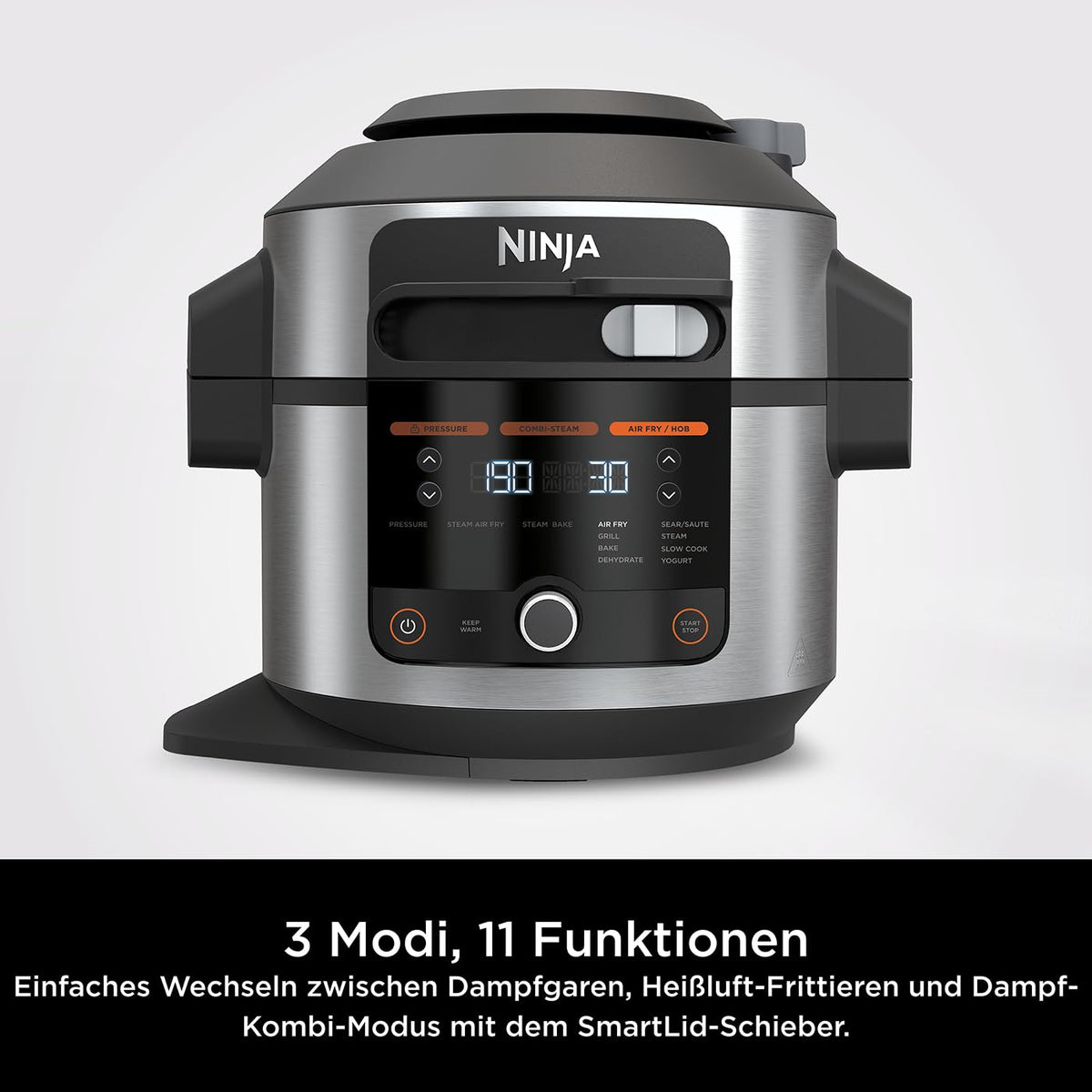 Ninja Foodi Multicooker with SmartLid, 6L, 11-in-1 Multicooker, OL550EU