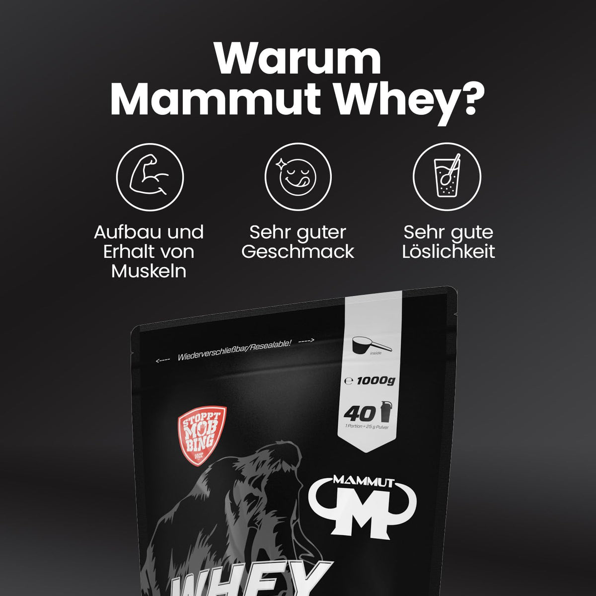 Mammut Nutrition Whey Protein Powder Cookies, 1 kg - 1000704