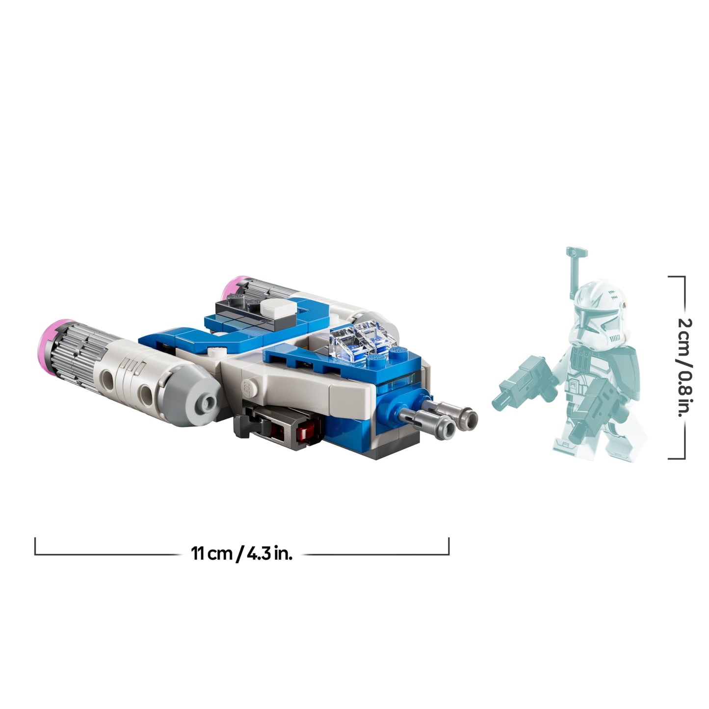 LEGO Star Wars Captain Rex Y-Wing Microfighter, buildable toy starship bricks to collect, gift idea for boys and girls aged 6 and up 75391