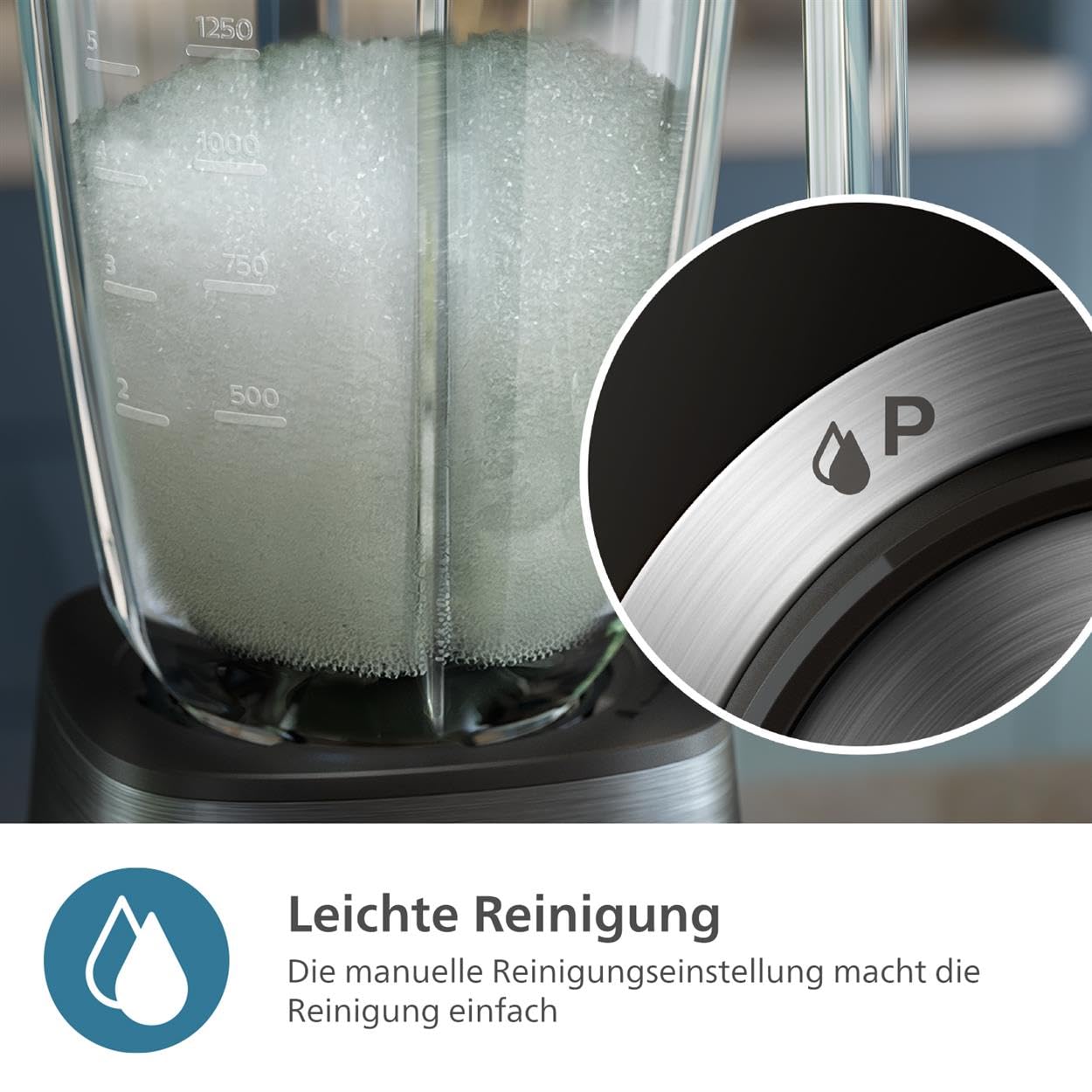 Philips 5000 series blender including blend-and-go container - 1200 W. 2L maximum capacity. ProBlend Plus technology. Dishwasher-safe parts. Black (HR3031/00)