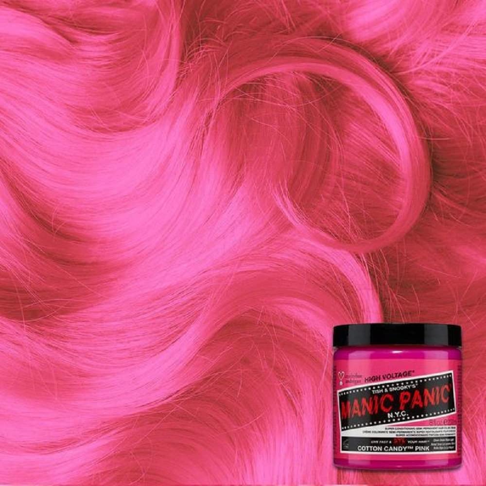 Manic Panic Cotton Candy Classic Creme, pink semi-permanent hair color, 3 x 118 ml - MPNYC