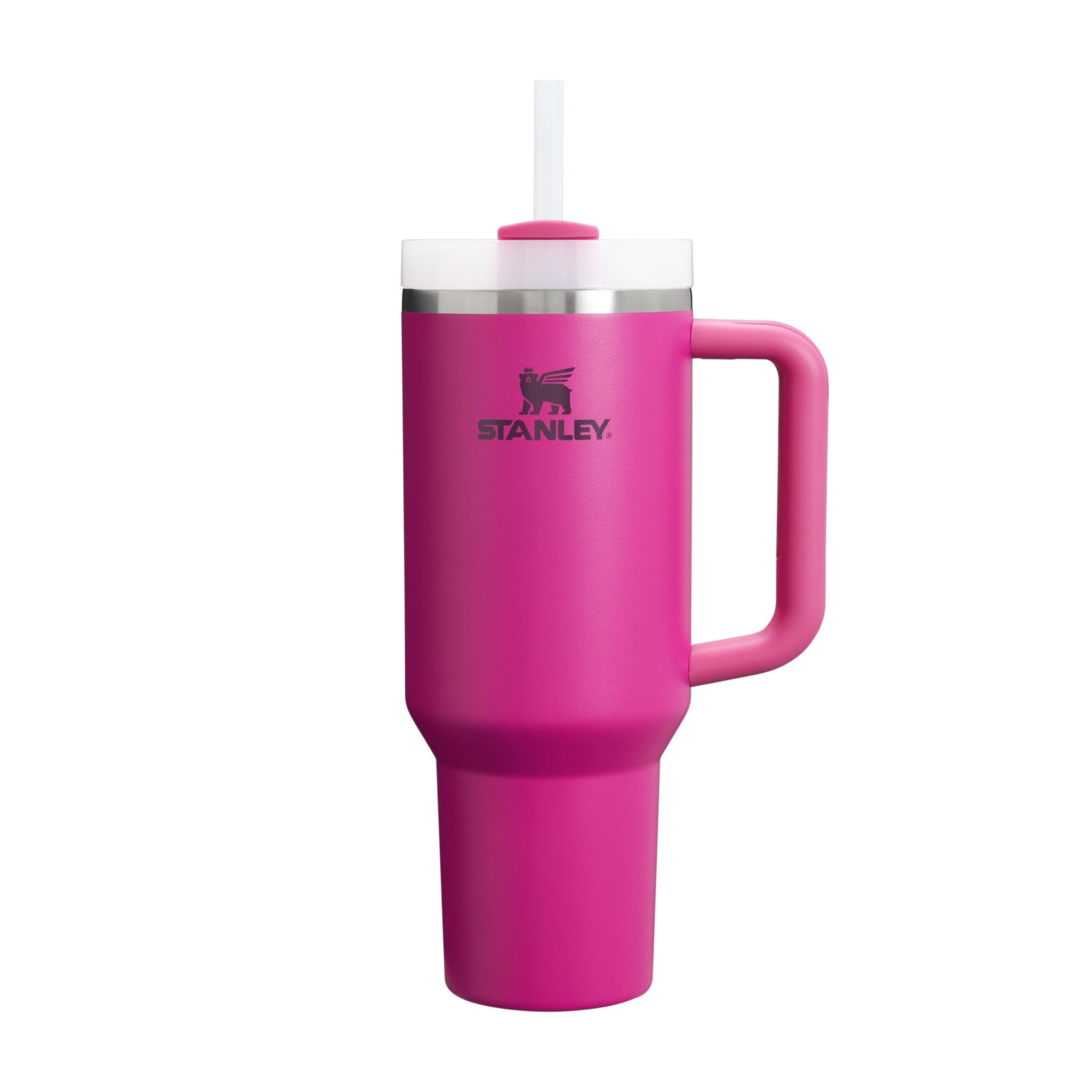 STANLEY 1913 Quencher H2.0 Flowstate Drinking Bottle with Straw 1.2L - Thermo Mug Cools 11 Hours - 48 Hours Ice Cold - Dishwasher Safe - Thermos Bottle BPA Free - Stainless Steel - Fuchsia - 100000144044