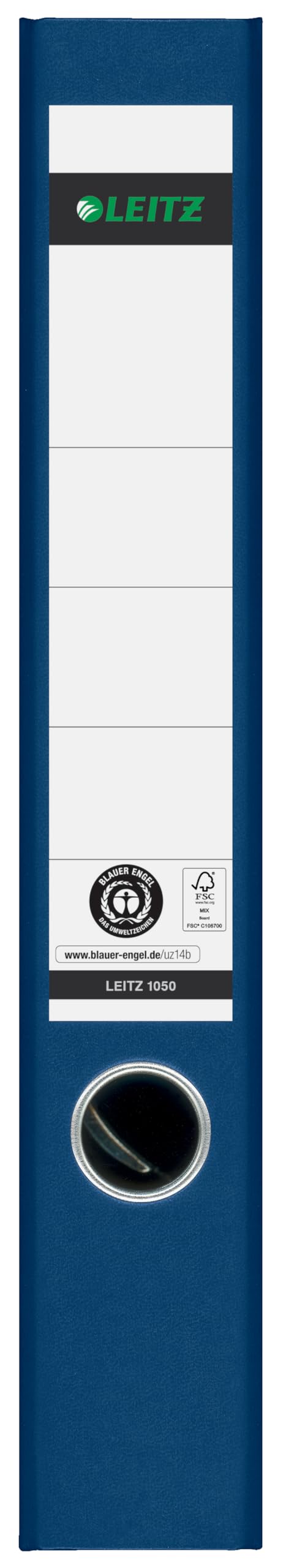 Leitz quality folders, pack of 20, the original, DIN A4 narrow file folders, 5 cm wide, cloud marble paper, recycled folders, Blue Angel, with 180° mechanics, highest stability, blue, 10505035 - 10505035-20