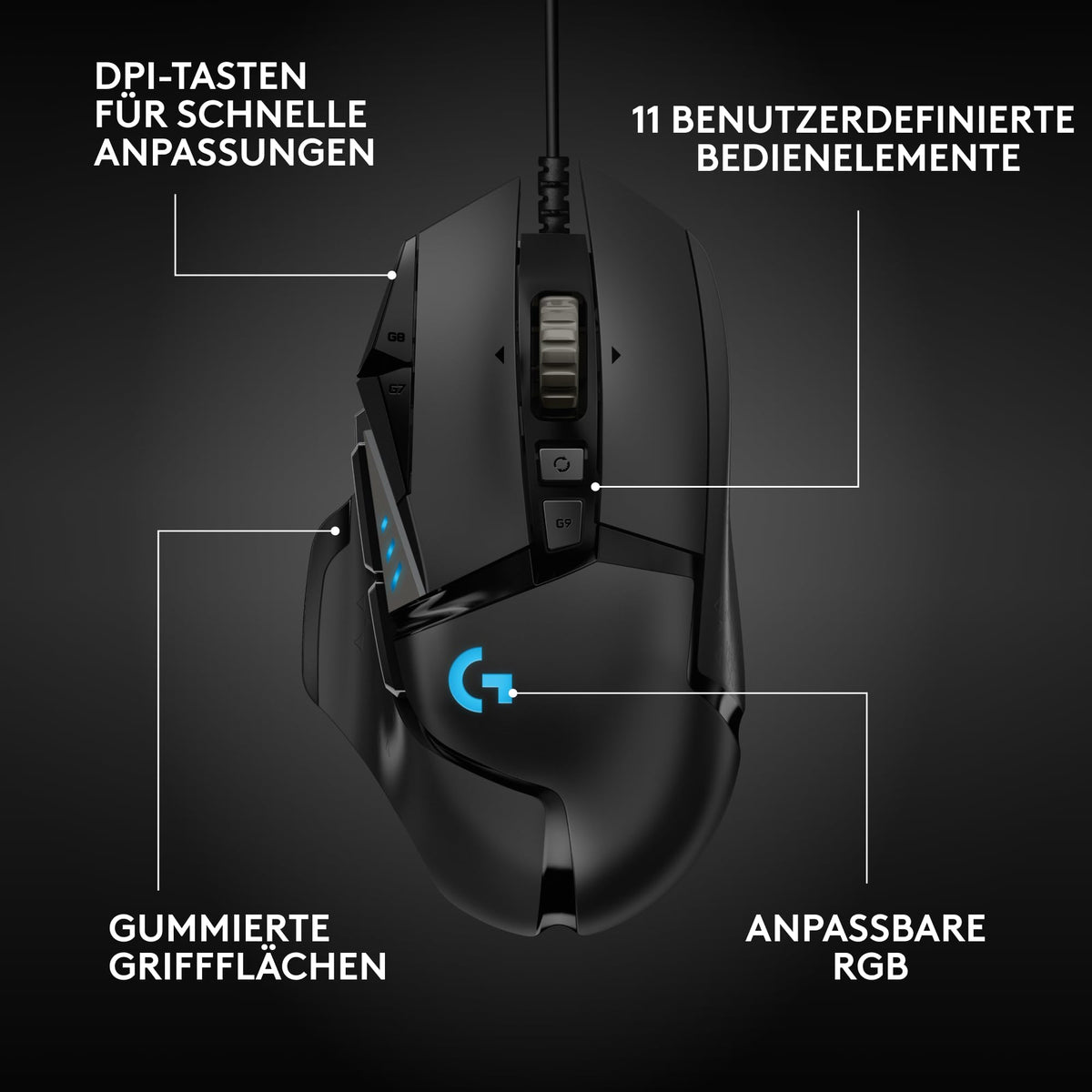 Logitech G G502 HERO Mouse de gaming de înaltă performanță - 910-005470