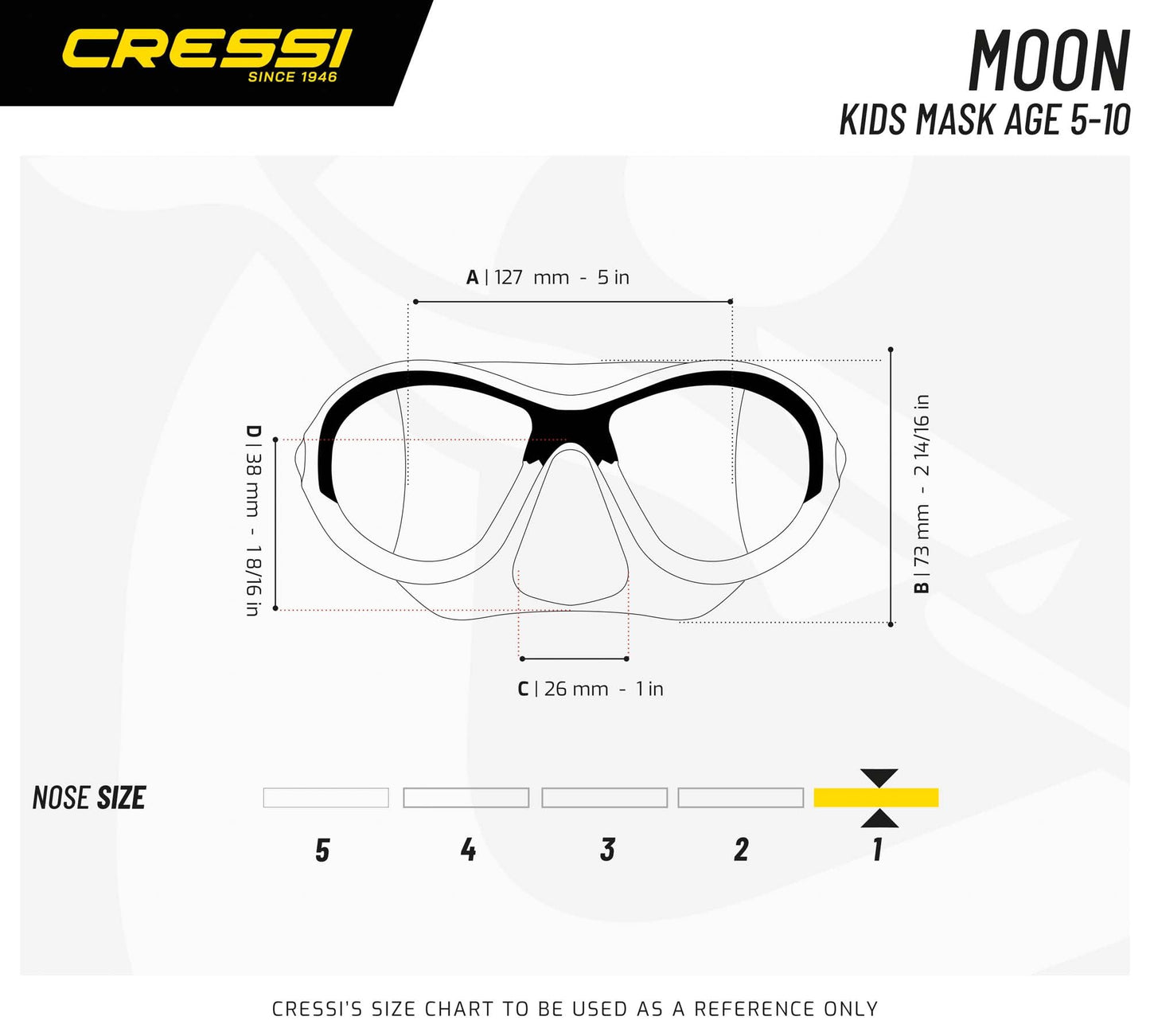 Cressi Moon Swimming Goggles Children 7 to 15 Years - Diving Goggles - Shatterproof Lenses, Secure Fit & Adjustable Buckles - Diving Goggles Children - Diving Masks - Light Blue/Lime - Combo Set - DM200720
