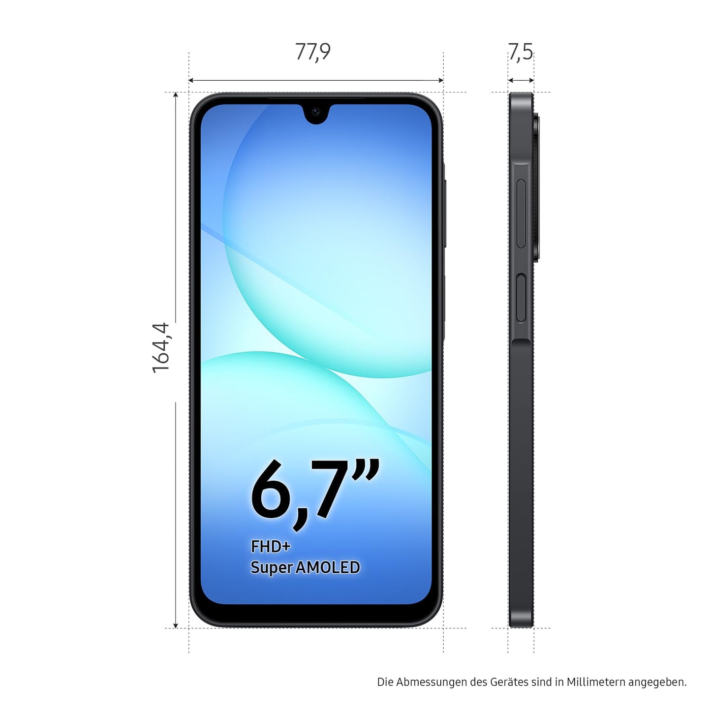 Samsung Galaxy A17 5G AI smartphone, AI phone with Android, thin 7.5 mm frame, 50 MP camera, 128 GB storage, 4 GB RAM, 5,000 mAh battery, black, 2.5 year manufacturer's warranty [Exclusive on Amazon] - SM-A175F/DS